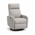 Elektrischer Fernsehsessel mit Relaxfunktion und Drehfuß Polyester-Mikrofaser Grau 83 x 92 x 105 cm