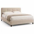 Polsterbett Doppelbett 160 x 200 cm Polyester rechteckig Beige