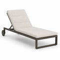 Gartenliege mit verstellbarer Rückenlehne Aluminiumgestell Polyesterpolsterung Rechteckig Taupe 200 x 70 x 35 cm
