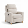 Manueller Relaxsessel mit Liegefunktion aus Polyester in Beige 86 x 95 x 102 cm
