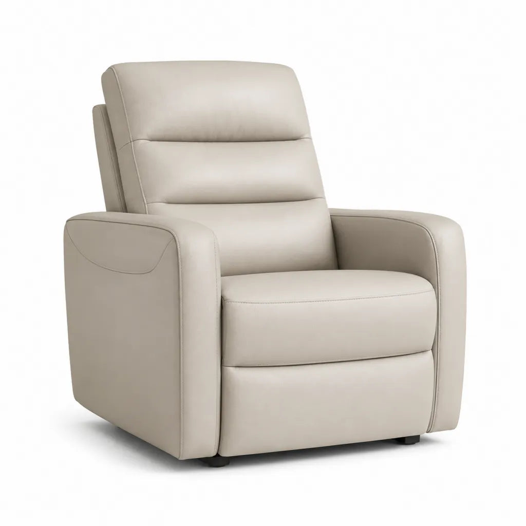 Relaxsessel Fernsehsessel mit Armlehnen PU-Kunstleder rechteckig Beige 88 x 92 x 103 cm