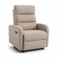 Elektrischer Relaxsessel Fernsehsessel mit Liegefunktion aus Polyester in Beige 82 x 92 x 105 cm